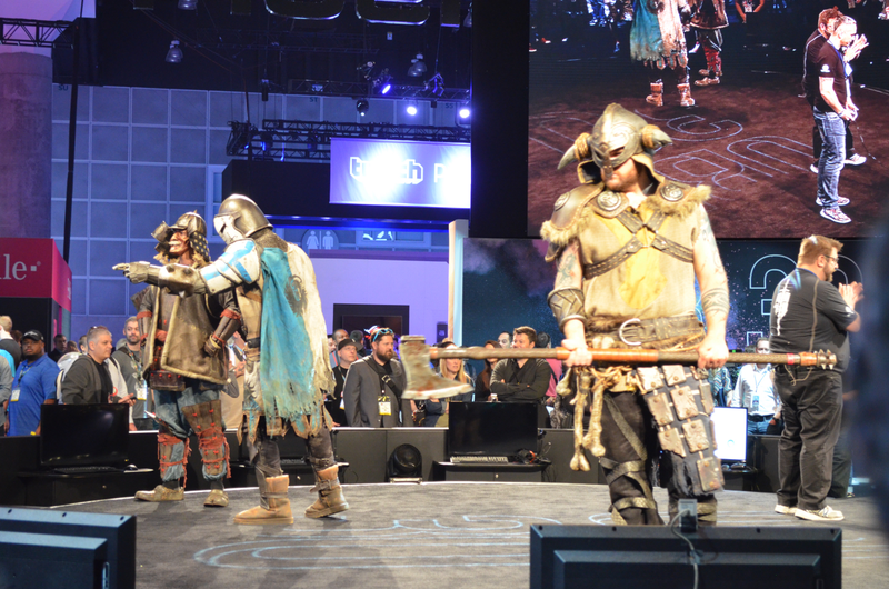 Ubisoft had “For Honor” cosplayers walk around the booth all day